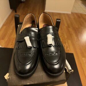 House of Hounds mens black leather loafers size 13 new